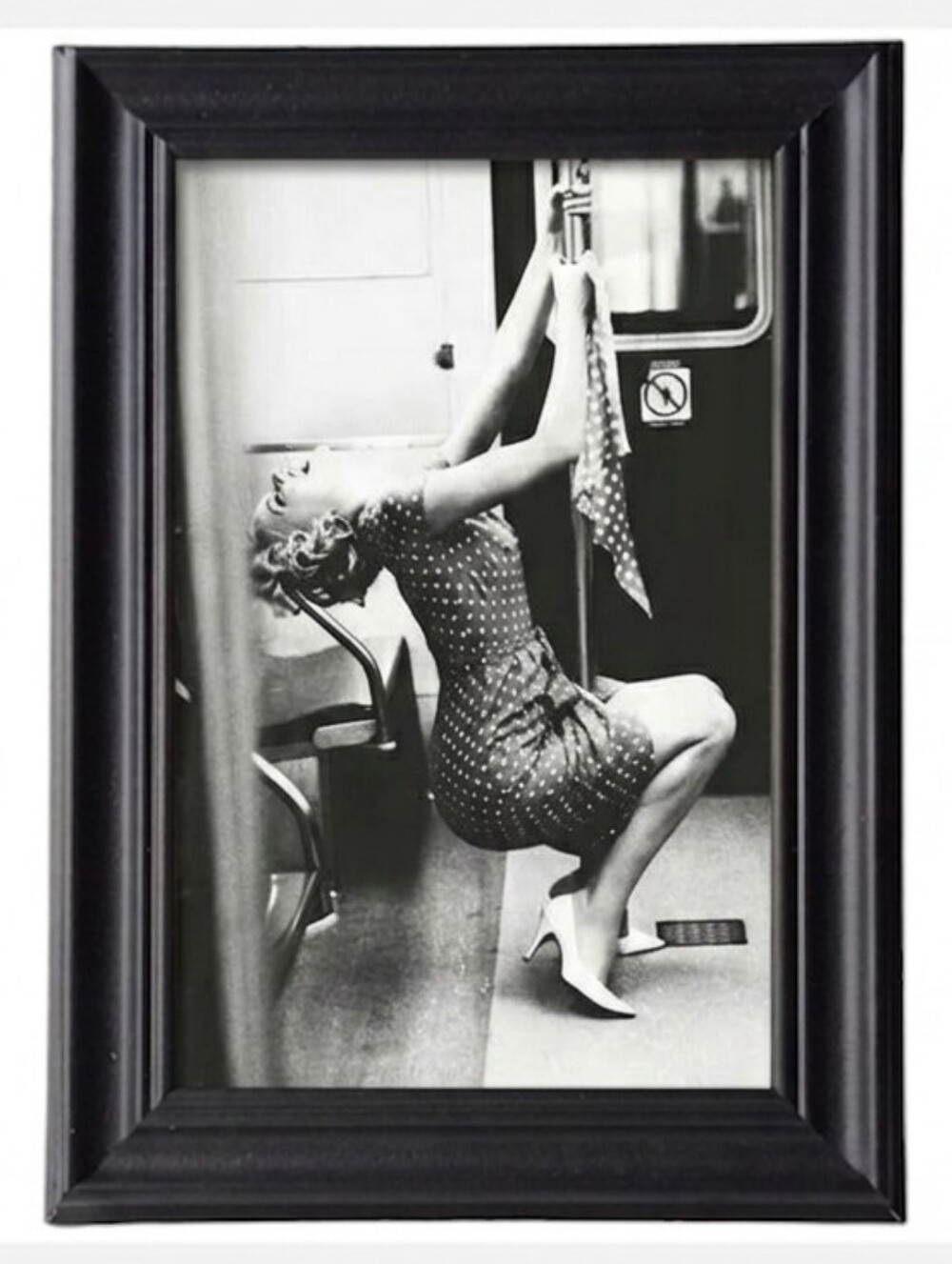 NYC New York City Subway Woman Dancing Funny Pole Dancing Art Frandd Photo Art